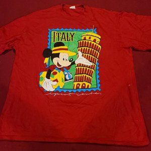 Vintage Mickey Mouse Italy shirt OSFA Epcot Center Disney Designs XXL